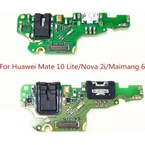 Original USB Charging Port Dock Connector Charger Board Flex Cable For Huawei Mate 10 Lite/Nova 2i/Maimang 6