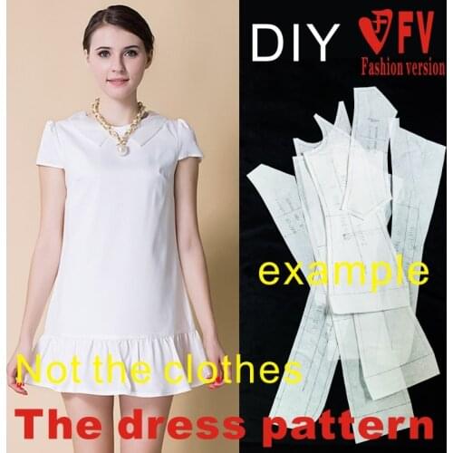 Dresses Sewing Pattern Template Cutting drawing Clothing DIY ((Not selling clothes)) BLQ- 129