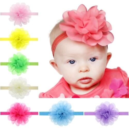 1 Piece Lytwtws Children Girls Baby girl clothes Newborn Hair Rope Headband Headwear Headwrap Flower Korean Hair Head Band