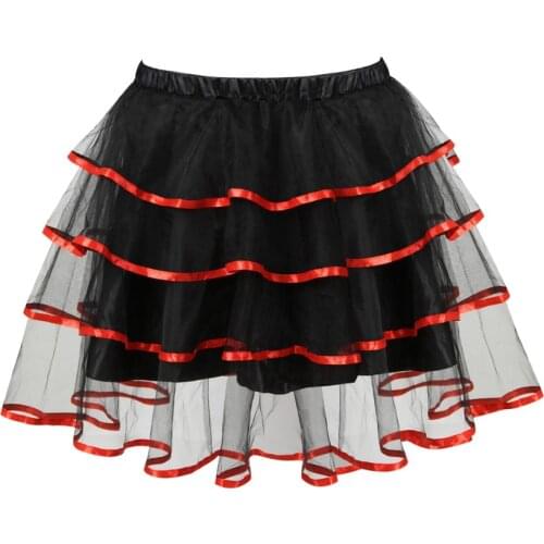 Tutu Fluffy Skirt for Adult Women Striped Mesh Multilayer Pettiskirt Dance Skirts チュチュスカート spódnica Tutu юбка балетной пачк