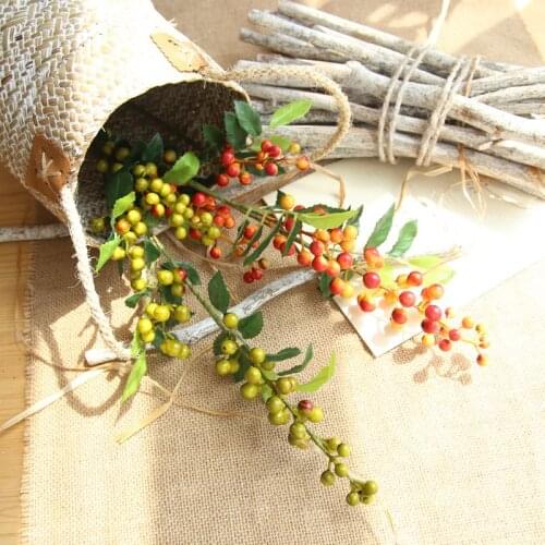 5Pcs Realistic Artificial Fruit Foam berries For Table Home Party Hotel Wedding Decoration Multi color home garden decoration