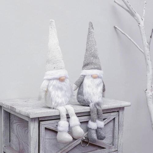 White Gray Christmas Elf Cute Faceless Doll Santa Claus Decor Ornament Xmas Gifts Pendants Merry Christms Decor For Home Noel