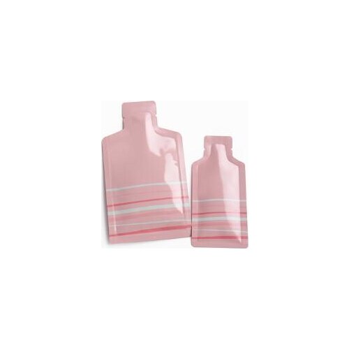 Pink/White Bottle Shape Aluminum Foil Open Top Bags Shampoo Powder Cream Liquid Trial Packaging Bag Heat Seal Bags