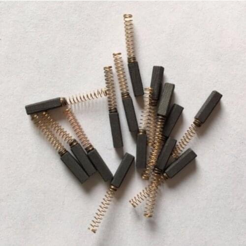 Lot20 4 x 4 x 15mm 5/32" x 5/32" x 19/32"(L*W*H) Spring Carbon Brushes For Power Tool Electric Sewing Machine etc 4x4x15mm