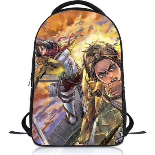 Anime Attack on Titan Students Backpack School Bag Children Cartoon Knapsack Boys Girls Rucksack Kids Bookbag Satchel
