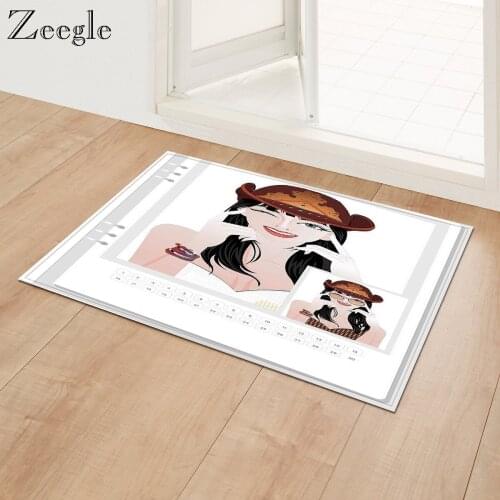 Zeegle Entrance Mats Hallway Rug Bathroom Mat Living Room Carpet Door Mats Outdoor Non-slip Shower Room Floor Rug Bedroom Mats