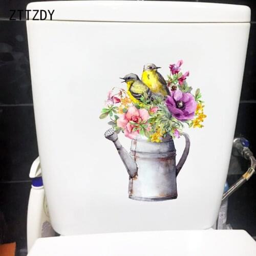 ZTTZDY 17.8×23.6CM Color Paints For Painting Flowers And Birds Art Wall Stickers Mural WC Toilet Decor T2-1470