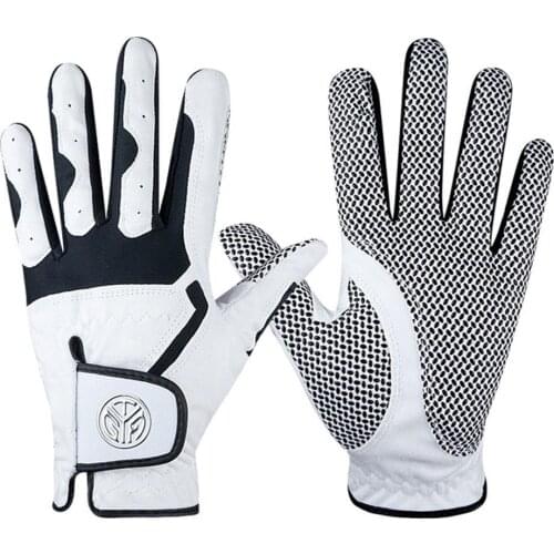 1 Pcs Mens Left Hand Golf Glove Right Hand Micro Soft Gloves White Golf Grey Color Golf Fiber Mens Supplies Breathable K1B4