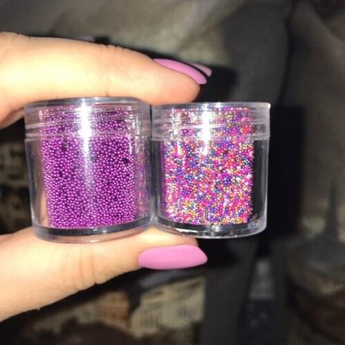 10ML/Box Nail Caviar Micro Mini Caviar Beads Gel Polish 3D Nail Art Jewelry Tip Nails Design Manicure Decorations 0.8-1mm