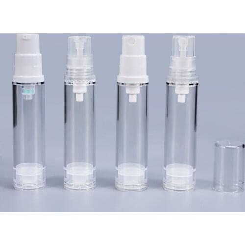 10PCS 10ML Portable Travel Bottles Clear Vacuum Lotion Bottle Emulsion Essential Oil Refillable Storage Containers