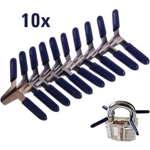 10pcs Padlock Shim Picks Set Lock Pick Accessories Set Tools Lock Home Tools Locksmith Tools New 2021 Arrivals