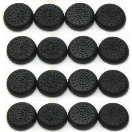 100 PCS TPU Joystick Grips Cap Cover for PS4 Controller Wireless Black