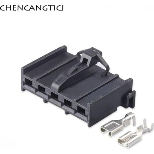 2 Sets 5 Pin Way Auto Wire Harness Connector 4.8MM Female Plug Fiat Palio Air Conditioning Control Panel Harness Socket