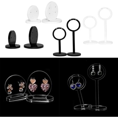 2 Pcs/Set Earrings Holder Shelf Jewelry Display Show Rack Stand Charms Professional Showcase Earring Storage Organizer