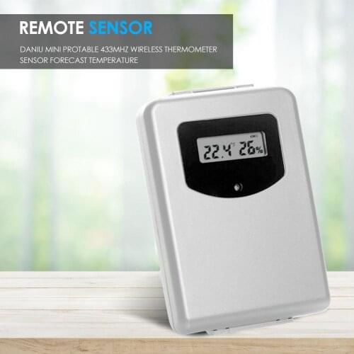 433MHz Remote Digital Wireless Thermometer Sensor Humidity Wall-mounted or Desktop Brackets Practical Hygrometer Monitor