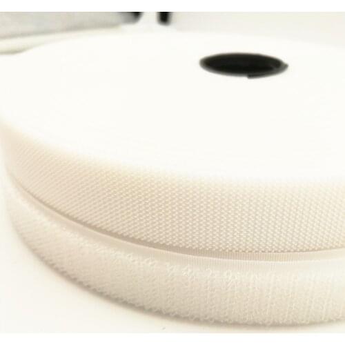 5/8''(1.6cm)Width 6meters .Injected fastening Tape,Non pilling loop&Injected hook Sew-on Garment ,shoes ,bags acceories.white