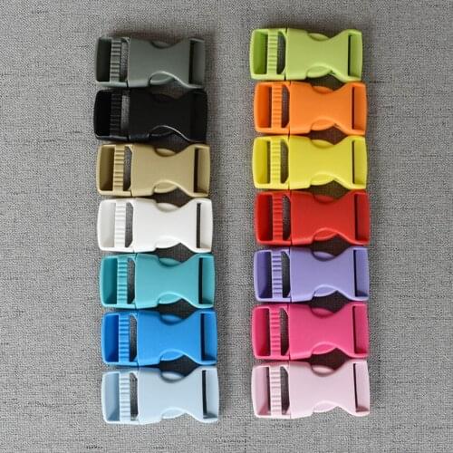 5 Pcs/Lot 25mm Colourful Plastic Release Buckle Strap For Bag Dog Collar Necklace Bracelet Paracord Sewing Accessory
