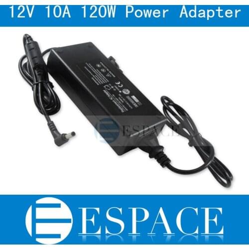 10piece/lot 12V 10A 120W Power Supply AC 100-240V to DC Adapter For 3528 5050 Strip LED with US/EU plug free fedex