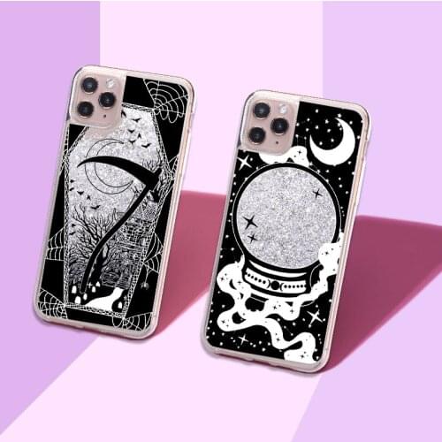 Halloween Magic Crystal Ball Sparkle Liquid Real Glitter Phone Case Fundas Cover for iPhone 11 X XS XR Max Pro 7 8 7Plus 8Plus