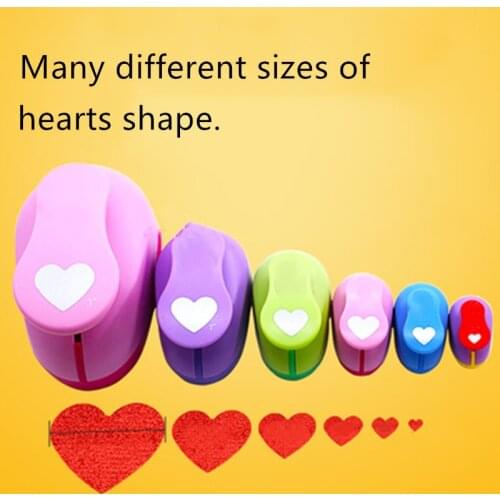 Free Ship 8mm-76mm heart shaped Craft Hole Punch DIY Photo Frame and Greeting Card Tools Hearts Design Paper and Eva Cutter