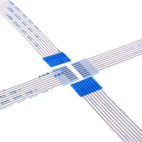 100pcs FPC Flexible Flat Cable FFC 8 PIN 1.25 mm pitch Reverse directions Length 50 60 80 100 120 250 300 mm Opposite Type B