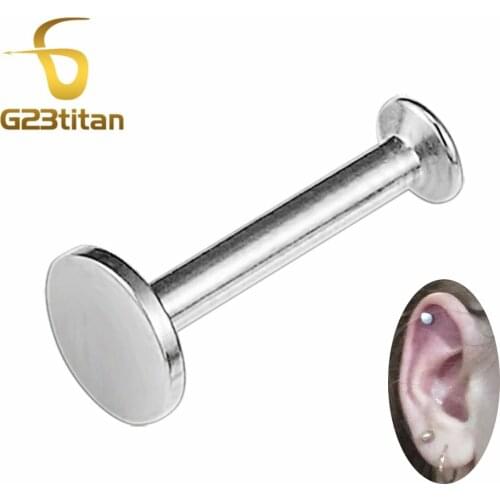 G23titan G23 Titanium Internally Thread Labret Ear Plug Tunnel Tragus Anti Helix Conch Daith piercing jewelry lip rings