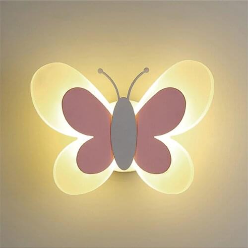 Creative Butterfly led Wall Lamp Childrens Room Bedroom Bedside Light Living Room Decoration Wall Light led Energy-saving Lamps