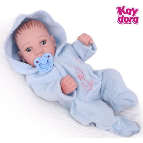 Mini Reborn Dolls 11inch Reborn Baby Boy Doll Full Body Soft Vinyl Silicon Newborn Doll bonecas Panda Clothes For Children Gifts