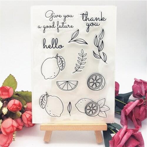 Hot selling lemon alphabet transparent clear stamp / silicone seal roller stamp DIY scrapbook album / card production
