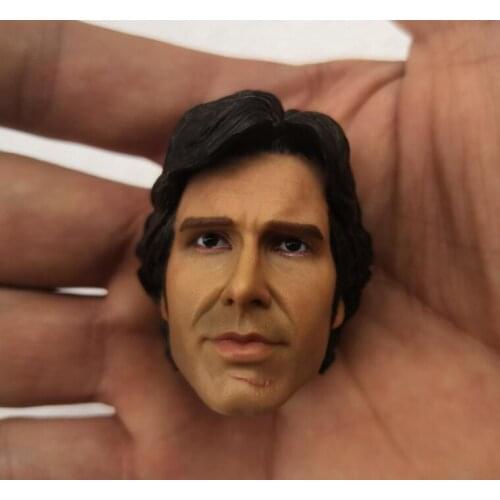1/6 Scale Harrison Ford Head Sculpt HanSolo Head Carving For 12" Action Figure Body