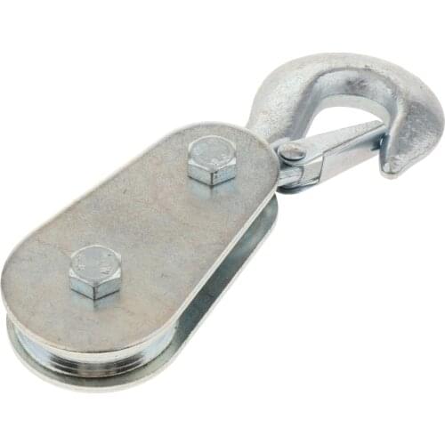 Heavy Duty Pulley Lifting Block Hoist with Hook for Cable, 2-Ton Capacity