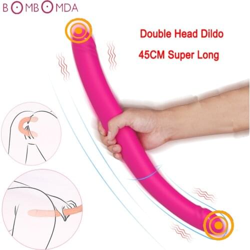 Super Long Dildo Vibrator for Women Strapless Strapon Vibrator for Lesbian Double Penetration Dildo Sex Shop for Couple Vibrator
