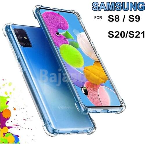 Clear Shockproof Phone Case For Samsung Galaxy S21 S20 FE S10 S9 S8 Plus Note 20 Ultra Silicone Cove For A52 A51 A12 A71 Luxury