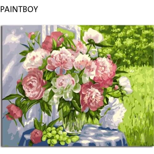 PAINTBOY Framed Picture DIY Painting By Numbers Canvas Oil Painting Home Decor For Living Room Wall