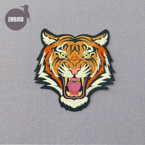 Embird patch Embroidered iron on patches tiger The Bengal Stripes Tigher ceo-friendly patches for backpacks for girls patch