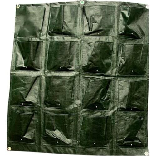 Plastic Hanging Plant Bags 16 Pockets Grow Bag Planter Vertical Garden Vegetable Living Garden Bag Home Supplies