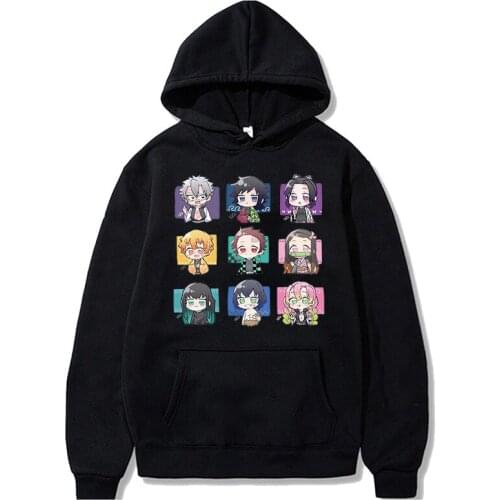 Demon Slayer Hoodies kimetsu no yaiba Hoodie Casual Oversized Sweatshirts Men Anime Clothes Hooded Sweatshirt Pullover Tracksuit
