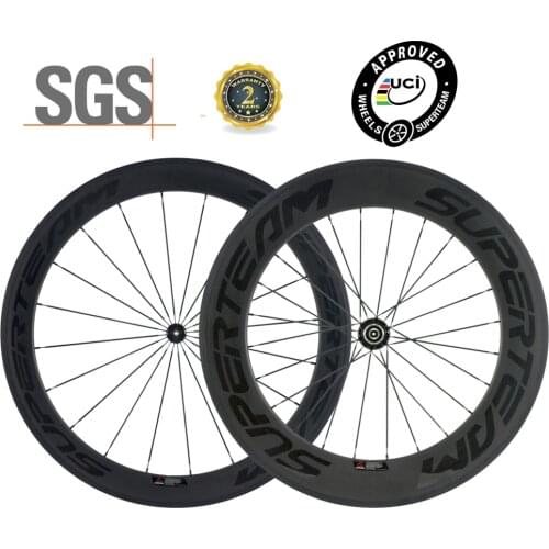 SUPERTEAM 100% 700C Carbon Road Bicycle Clincher Wheels 60/88mm bike Wheelset 3k Matte