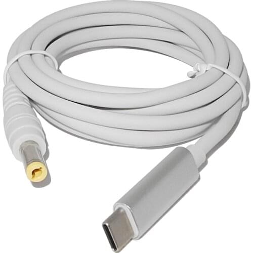 USB 3.1 Type C to 5.5*2.5mm Power Charger Adapter Connector USB C PD Laptop Charging Cable Cord for Asus Lenovo Notebook Charger