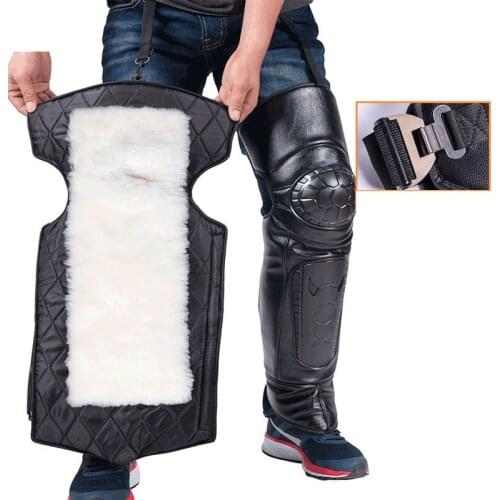 2pcs/lot Motorbike Riding Protective Knee Pads Winter Leather Waterproof Warm wool Motorcycle Kneepad Legs Warmer Rodillera Moto