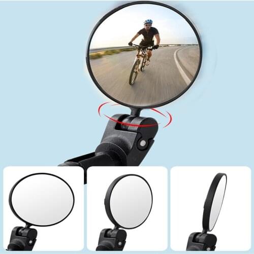 Bicycle 360 Rotating Wide Angle Adjustable Rear View Mirror Safety Parking Mirror Bicycle Handlebar Mirror Bicycle Accessories