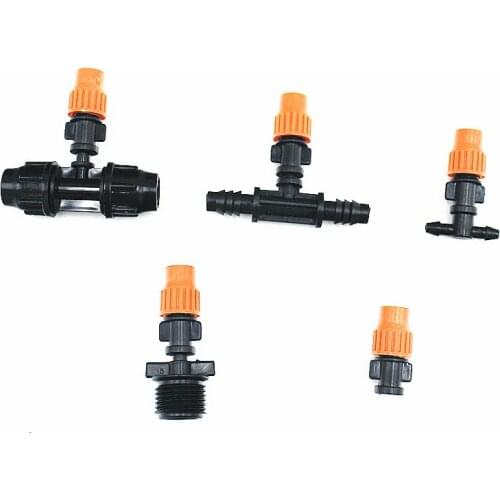 Yellow Misting Nozzles Adjustable Micro-Sprayers Greenhouse Watering Irrigation System Fog Sprinklers Drip Fittings
