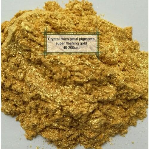 Gold crystal pearl pigment mica gold powder for paints, plastics, cosmetics, ink