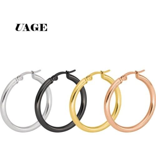 UAGE high quality 1Pair Big Smooth big ears ring Clear Circle Round Hoop Charm Earrings Wonderful gift Free Shipping