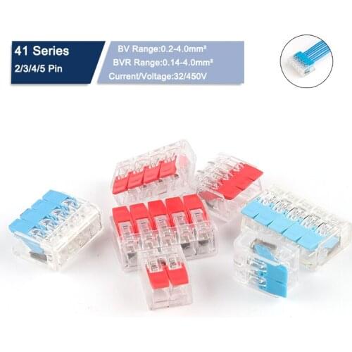 10 PCS Wire Connector Mini Quick Connector Universal Compact Wire Connector Plug-in Wire Terminal Home Wiring Connectors