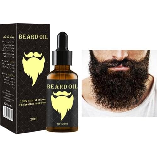 100% Natural Accelerate Facial Hair Grow Beard Essential Oil Hair and Beard Growth Oil Men Beard Grooming Products 30ML 01