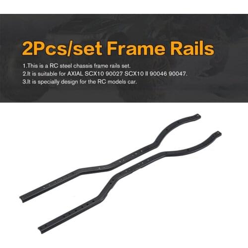 2Pcs/set Steel Chassis Frame Rails For AXIAL SCX10 90027 SCX10 II 90046 90047 RC Car Crawler Truck Vehicle Model Parts