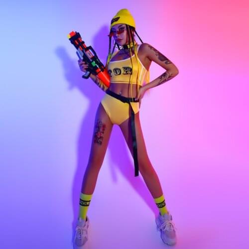 2021 Nightclub Bar Dj Ds Costumes Sexy Outfits For Women Pole Dance Clothing Female Singer Street Dance Rave Clothes DQS7068