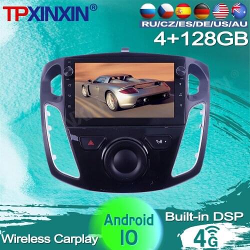 4+128G For Ford Focus 3 2004 2012 - 2017 Android Car Radio Tape Recorder Video Multimedia Player GPS Navigation AI Vioce Control