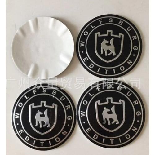 4x 65mm WOLFSBURG EDITION Car Wheel Center Hub Caps Badge Emblem Decal Stickers